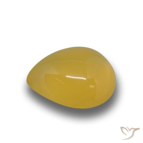 Ágata Naranja dorado natural de 4.50 ct, En forma de pera, Translúcido