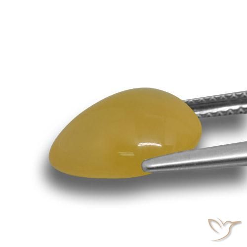 Ágata Naranja dorado natural de 4.50 ct, En forma de pera, Translúcido