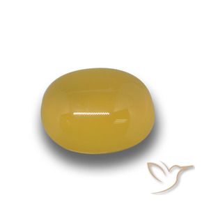 Ágata Amarillo púrpura natural de 4.43 ct, Ovalada, Translúcido