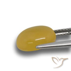 Ágata Amarillo púrpura natural de 4.43 ct, Ovalada, Translúcido