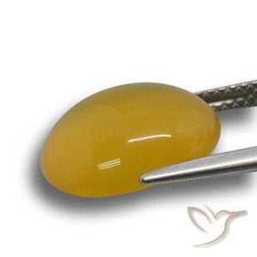 Ágata Naranja dorado natural de 6.08 ct, Ovalada, Translúcido