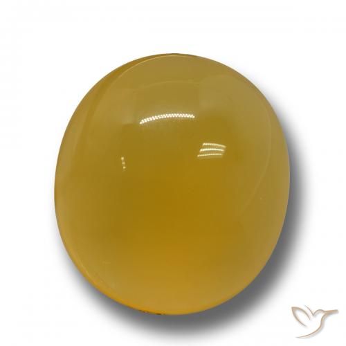 7.28ct Natural Naranja dorado Ágata, Ovalada, Translúcido
