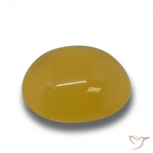 Ágata Naranja dorado natural de 7.28 ct, Ovalada, Translúcido