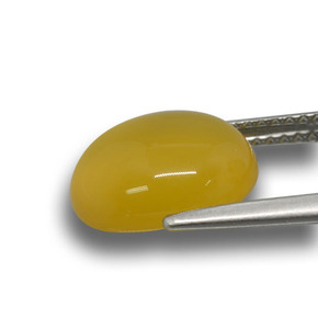 Ágata Naranja dorado natural de 3.76 ct, Corte Óvalo, Translúcido