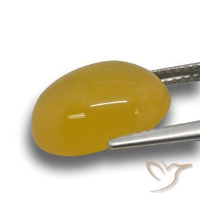 Ágata Naranja dorado natural de 6.48 ct, Ovalada, Translúcido