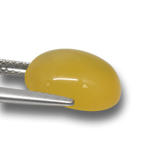 Ágata Naranja dorado natural de 5.47 ct, Corte Óvalo, Translúcido