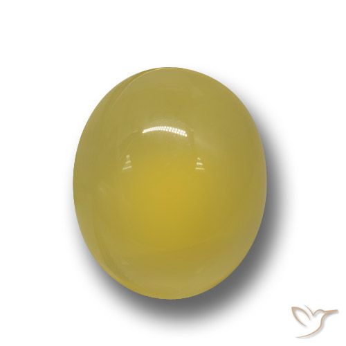 4.38ct Natural Amarillo claro medio Ágata, Ovalada, Translúcido