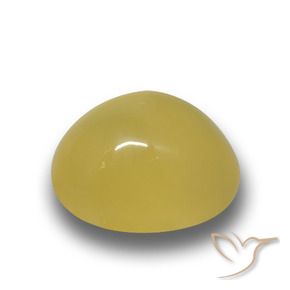 Ágata Amarillo claro medio natural de 4.00 ct, Ovalada, Translúcido