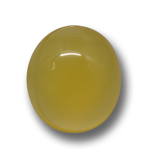 Ágata amarillo natural de 5,42 ct, corte óvalo, translúcido