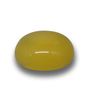 Ágata amarillo natural de 5,42 ct, corte óvalo, translúcido