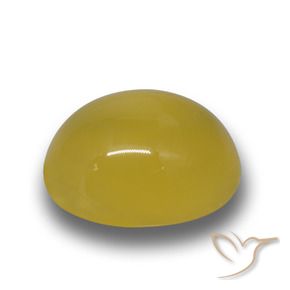 Ágata Amarillo púrpura natural de 6.15 ct, Ovalada, Translúcido