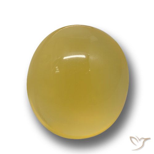 Ágata amarillo natural de 6,30 ct, corte óvalo, translúcido
