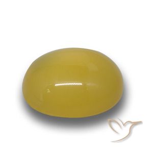 Ágata amarillo natural de 6,30 ct, corte óvalo, translúcido