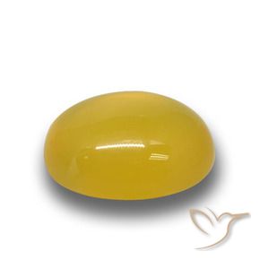 Ágata Amarillo púrpura natural de 4.28 ct, Ovalada, Translúcido