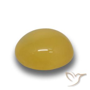 Ágata Amarillo púrpura natural de 4.67 ct, Ovalada, Translúcido