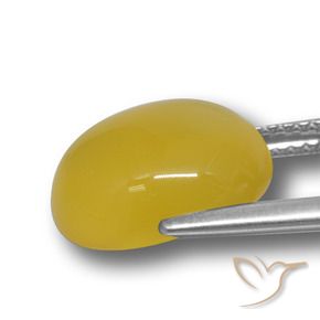Ágata Amarillo púrpura natural de 5.57 ct, Ovalada, Translúcido