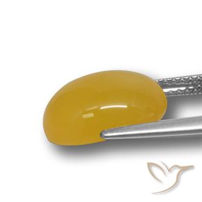 Ágata Naranja dorado natural de 5.70 ct, Ovalada, Translúcido
