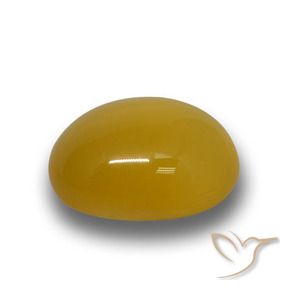 Ágata Amarillo púrpura natural de 4.47 ct, Ovalada, Translúcido