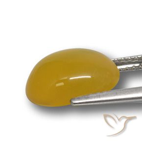 Ágata Amarillo púrpura natural de 4.47 ct, Ovalada, Translúcido