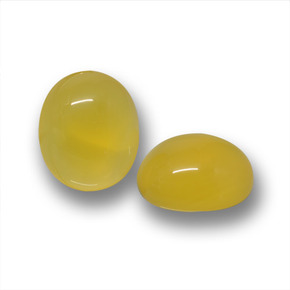 Gemas de ágata amarillo natural de 11,90 ct, corte óvalo, translúcido
