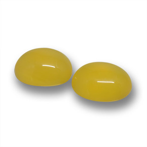 Gemas de ágata amarillo natural de 11,90 ct, corte óvalo, translúcido