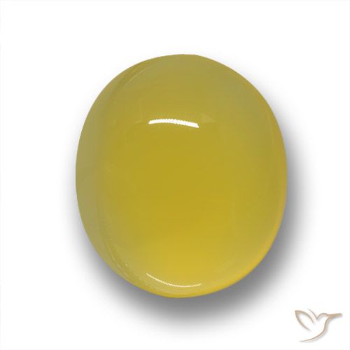 Ágata amarillo natural de 4,24 ct, corte óvalo, translúcido