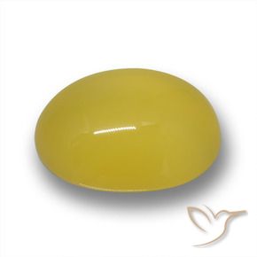 Ágata amarillo natural de 4,24 ct, corte óvalo, translúcido