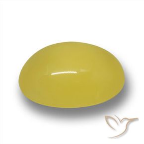Ágata Amarillo toscana natural de 4.36 ct, Ovalada, Translúcido