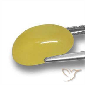 Ágata Amarillo toscana natural de 4.36 ct, Ovalada, Translúcido