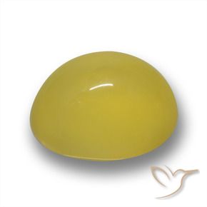 Ágata Dorado amarillento natural de 5.28 ct, Ovalada, Translúcido