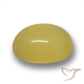 Ágata Amarillo toscana natural de 4.05 ct, Ovalada, Translúcido