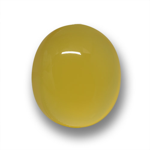 Ágata amarillo natural de 3,92 ct, corte óvalo, translúcido