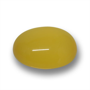 Ágata amarillo natural de 3,92 ct, corte óvalo, translúcido