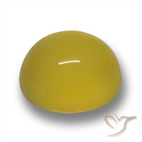 Ágata Amarillo toscana natural de 5.11 ct, Ovalada, Translúcido