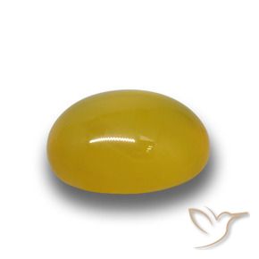Ágata Amarillo púrpura natural de 3.64 ct, Ovalada, Translúcido