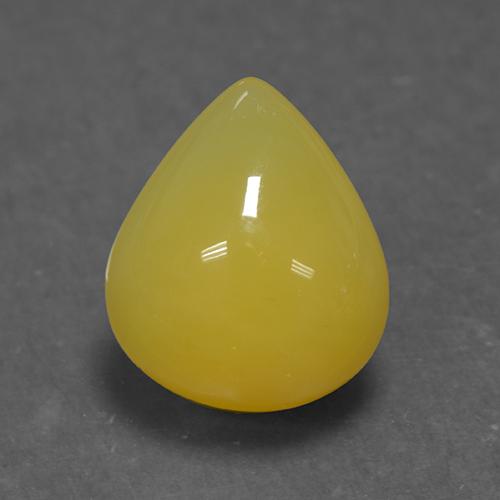 Ágata Amarillo miel natural de 5.54 ct, En forma de pera, Translúcido
