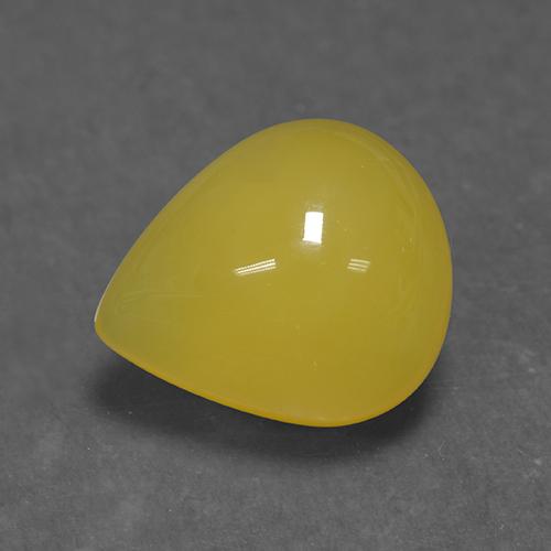 Ágata Amarillo miel natural de 5.54 ct, En forma de pera, Translúcido