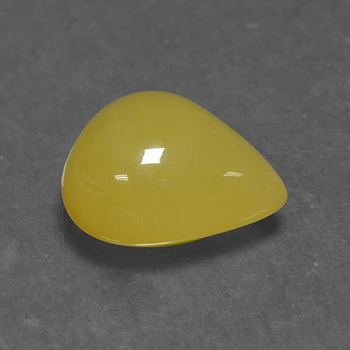 Ágata Amarillo miel natural de 5.54 ct, En forma de pera, Translúcido