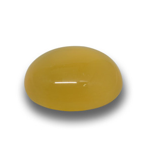Ágata Amarillo miel natural de 8.00 ct, Corte Óvalo, Translúcido