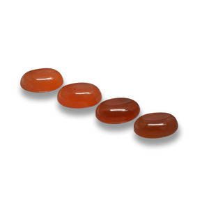 Gemas de ágata rojo medio natural de 2,29 ct, corte óvalo, translúcido