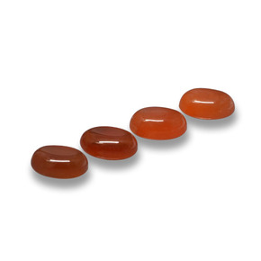 Gemas de ágata rojo medio natural de 2,29 ct, corte óvalo, translúcido