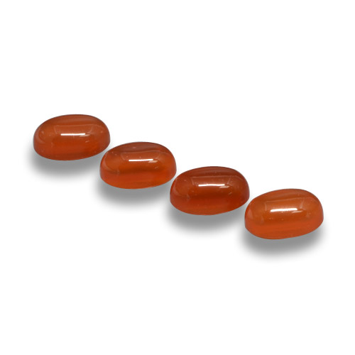 Gemas de ágata rojo natural de 2,59 ct, corte óvalo, translúcido