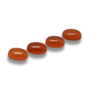 Gemas de ágata rojo natural de 2,59 ct, corte óvalo, translúcido