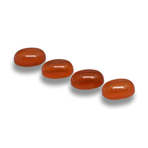 Gemas de ágata rojo natural de 2,59 ct, corte óvalo, translúcido