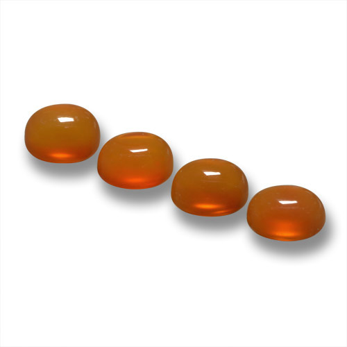 Gemas de Ágata Naranja rojizo natural de 2.15 ct, Corte Óvalo, Translúcido
