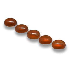 Gemas de ágata rojo natural de 2,07 ct, corte óvalo, translúcido