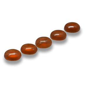 Gemas de ágata rojo natural de 2,07 ct, corte óvalo, translúcido