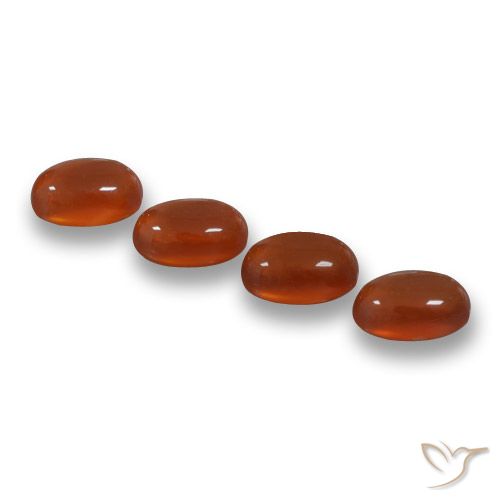 Gemas de ágata rojo natural de 2,49 ct, corte óvalo, translúcido