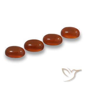 Gemas de ágata rojo natural de 2,49 ct, corte óvalo, translúcido