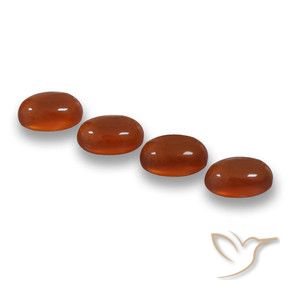 Gemas de ágata rojo natural de 2,49 ct, corte óvalo, translúcido